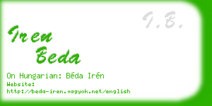 iren beda business card