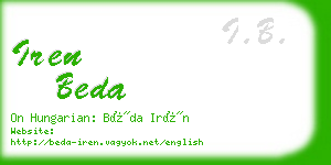 iren beda business card